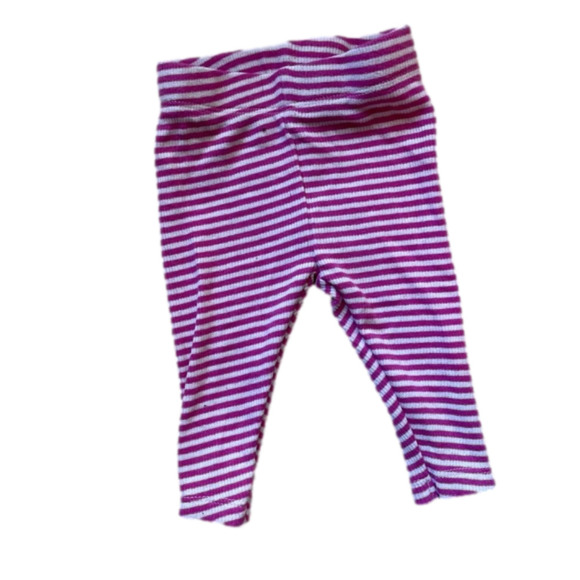 3/$20 0-3 month pink and white pants - Picture 1 of 3